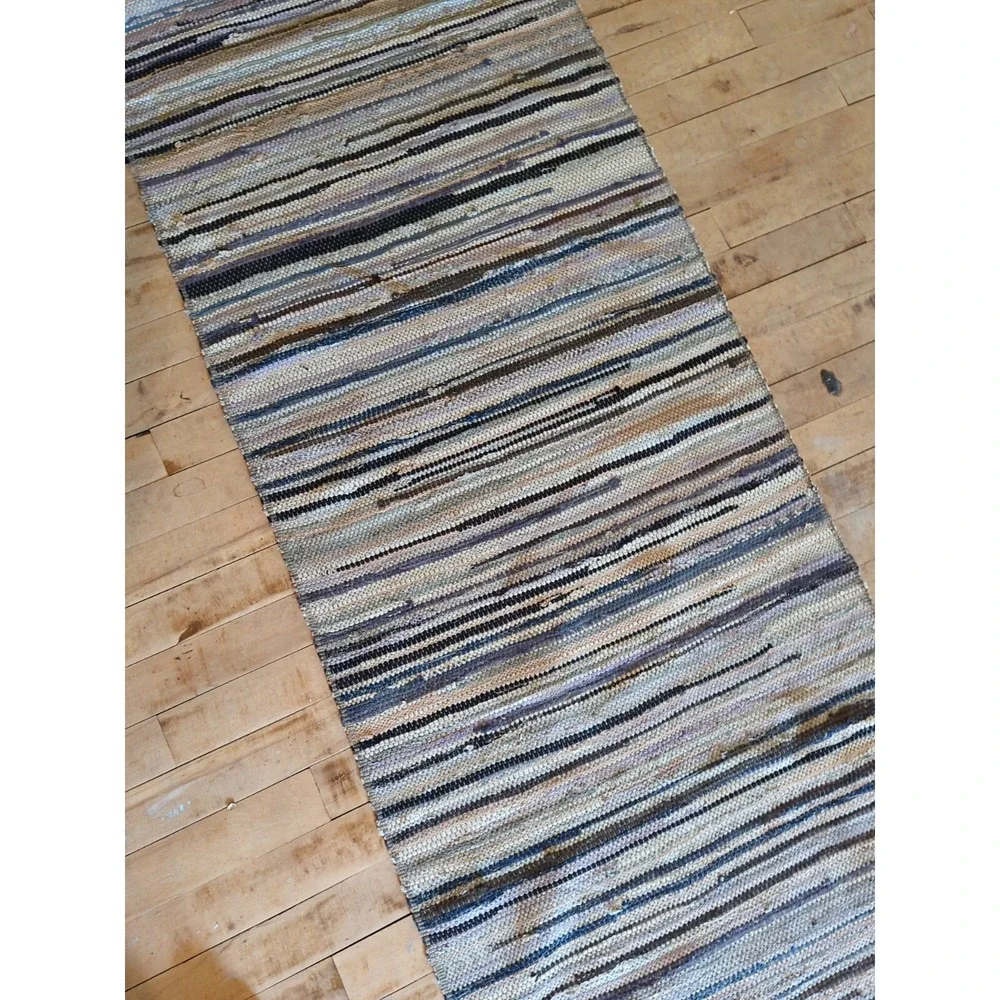 Antique Imported‎ Swedish HandMade Rag Rug Runner (23.5 x 224 inches )